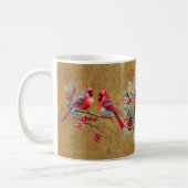 Rote und goldene Kardinal-Tasse Kaffeetasse (Links)