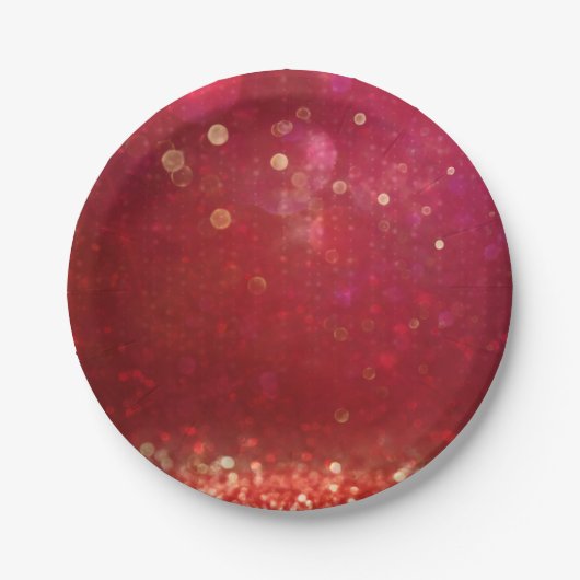 Rote und goldene marokkanische Nächte Pappteller (Vorderseite)