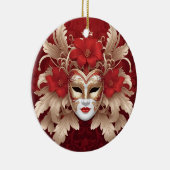 Rote und goldene Maske Keramik Ornament (Rechts)