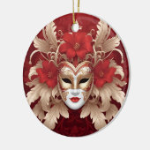 Rote und goldene Maske Keramik Ornament (Links)