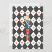 Rote und goldene Nutcracker Birthday Sugum Fairy Einladung (Rückseite)