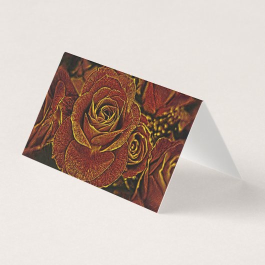 Rote und goldene Rose (Vorderseite)