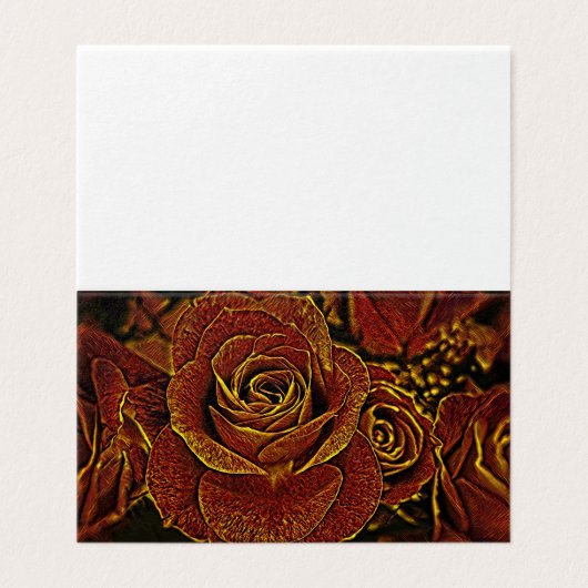 Rote und goldene Rose (Außenseite Aufgefaltet)