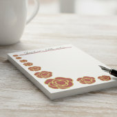 Rote und goldene Rosen  Post-it Klebezettel