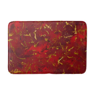 Rote und goldene Sprenkel Badematte