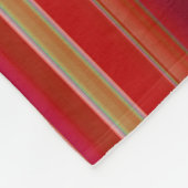 Rote und goldene Streifen Fleecedecke (Ecke)