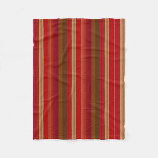 Rote und goldene Streifen Fleecedecke (Vorderseite)