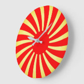 Rote und goldene Streifen Große Wanduhr (Winkel)