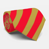 Rote und goldene Streifen Krawatte (Gerollt)