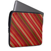 Rote und goldene Streifen Laptopschutzhülle (Vorne Rechts)