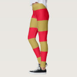 Rote und goldene Streifen Leggings<br><div class="desc">Bild von dicken roten und goldenen Streifen.</div>