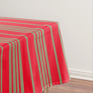 Rote und goldene Streifen Tischdecke