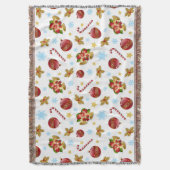 Rote und goldene Weihnachtsbällchen, Weihnachtsbäl Decke (Vorderseite Vertikal)