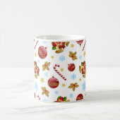 Rote und goldene Weihnachtsbällchen, Weihnachtsbäl Kaffeetasse (Mittel)