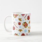 Rote und goldene Weihnachtsbällchen, Weihnachtsbäl Kaffeetasse (Links)