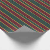 Rote und goldene Weihnachtscreme Geschenkpapier (Ecke)