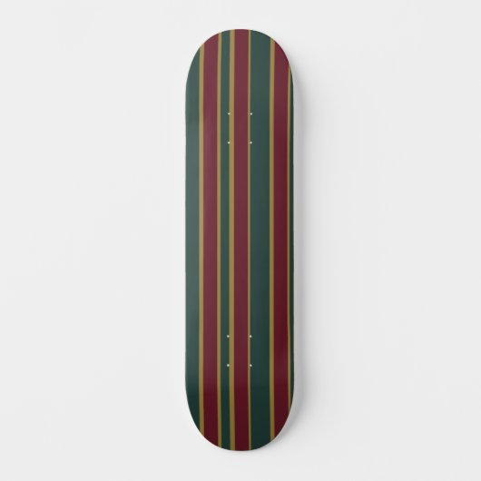 Rote und goldene Weihnachtscreme Skateboard (Vorderseite)