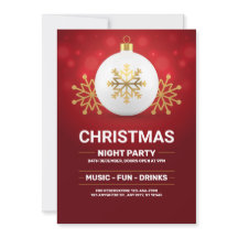 Rote und goldene Weihnachtseinladung, Weihnachten