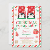 Rote und goldene Weihnachtsfeier Einladung (Vorderseite)