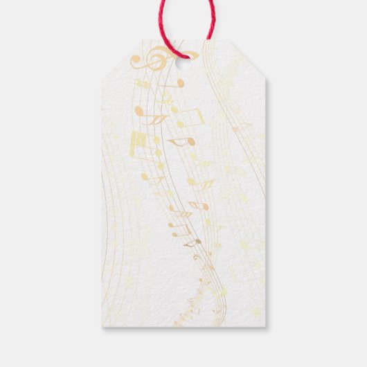 Rote und goldene Weihnachtsgeschenke Geschenkanhänger (Rückseite)