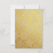 Rote und goldene Weihnachtskarte Einladung (Rückseite)