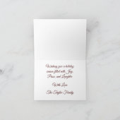 Rote und goldene Weihnachtskarte Feiertagskarte (Innenseite)