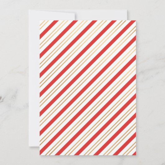 Rote und goldene Weihnachtskekse und Kakao Geburts Einladung (Rückseite)