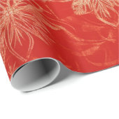 Rote und goldene Weihnachtsmuster Geschenkpapier (Rolleneckpunkt)