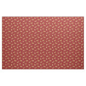Rote und goldene Weihnachtsrinder Stoff (Yard (91,4 cm))