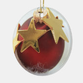 Rote und goldene Weihnachtsschmuck (Links)