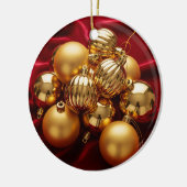Rote und goldene Weihnachtsschmuck (Links)