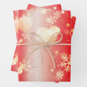 Rote und goldene Weihnachtswunder Geschenkpapier Set (Beispiel)