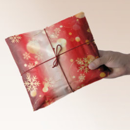 Rote und goldene Weihnachtswunder Seidenpapier