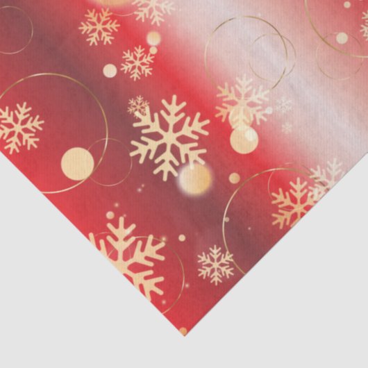 Rote und goldene Weihnachtswunder Seidenpapier (Ausschnitt)