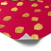 Rote und goldene Worte der Ermutigung Poster (Ecke)