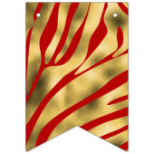 Rote und goldene Zebra-Jagdfahnen Wimpelkette (Dritte Fahne)