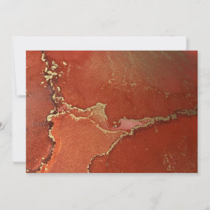 Rote und goldfarbene Alkoholkarte Abstrakte Kunst  Dankeskarte