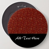 Rote und goldfarbene Extravagante Blütenweine Button (Vorne & Hinten)