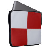 Rote und graue eckige Rechtecke Laptop-Sieb Laptopschutzhülle (Vorne Rechts)