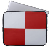 Rote und graue eckige Rechtecke Laptop-Sieb Laptopschutzhülle (Vorderseite)