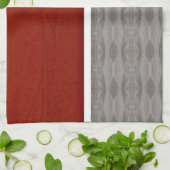 Rote und graue Grafik Handtuch (Gefaltet)