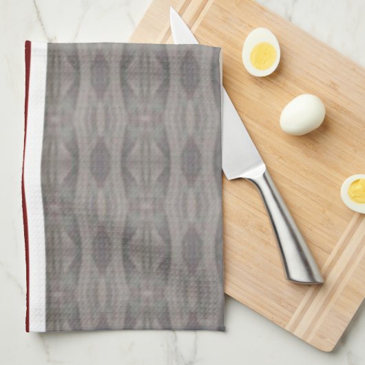 Rote und graue Grafik Handtuch (Viertel Falte)