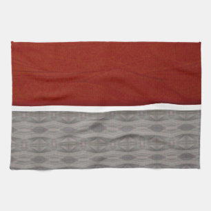 Rote und graue Grafik Handtuch
