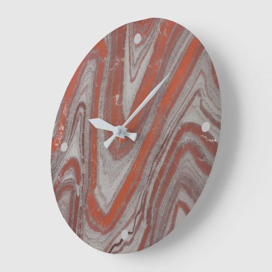 Rote und graue Imitate Sandstone Große Wanduhr (Winkel)