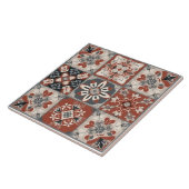 Rote und graue Keramik Tile Fliese (Seite)