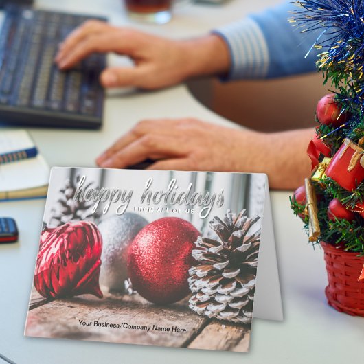 Rote und graue Ornamente Weihnachten