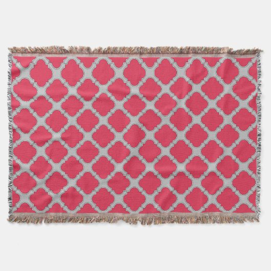Rote und graue Quatrefolien Decke (Vorderseite)