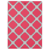 Rote und graue Quatrefolien Klemmbrett (Rückseite)