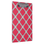 Rote und graue Quatrefolien Klemmbrett (Rechts)