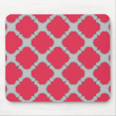 Rote und graue Quatrefolien Mousepad (Vorne)